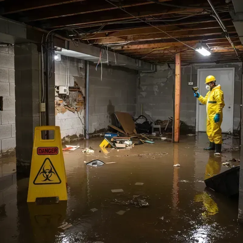 Flooded Basement Electrical Hazard in Parkville, PA Property